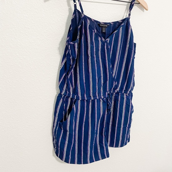 Banana Republic Surplice Stripe Drawstring Romper Size - Picture 4 of 6
